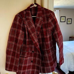 Red plaid Blazer